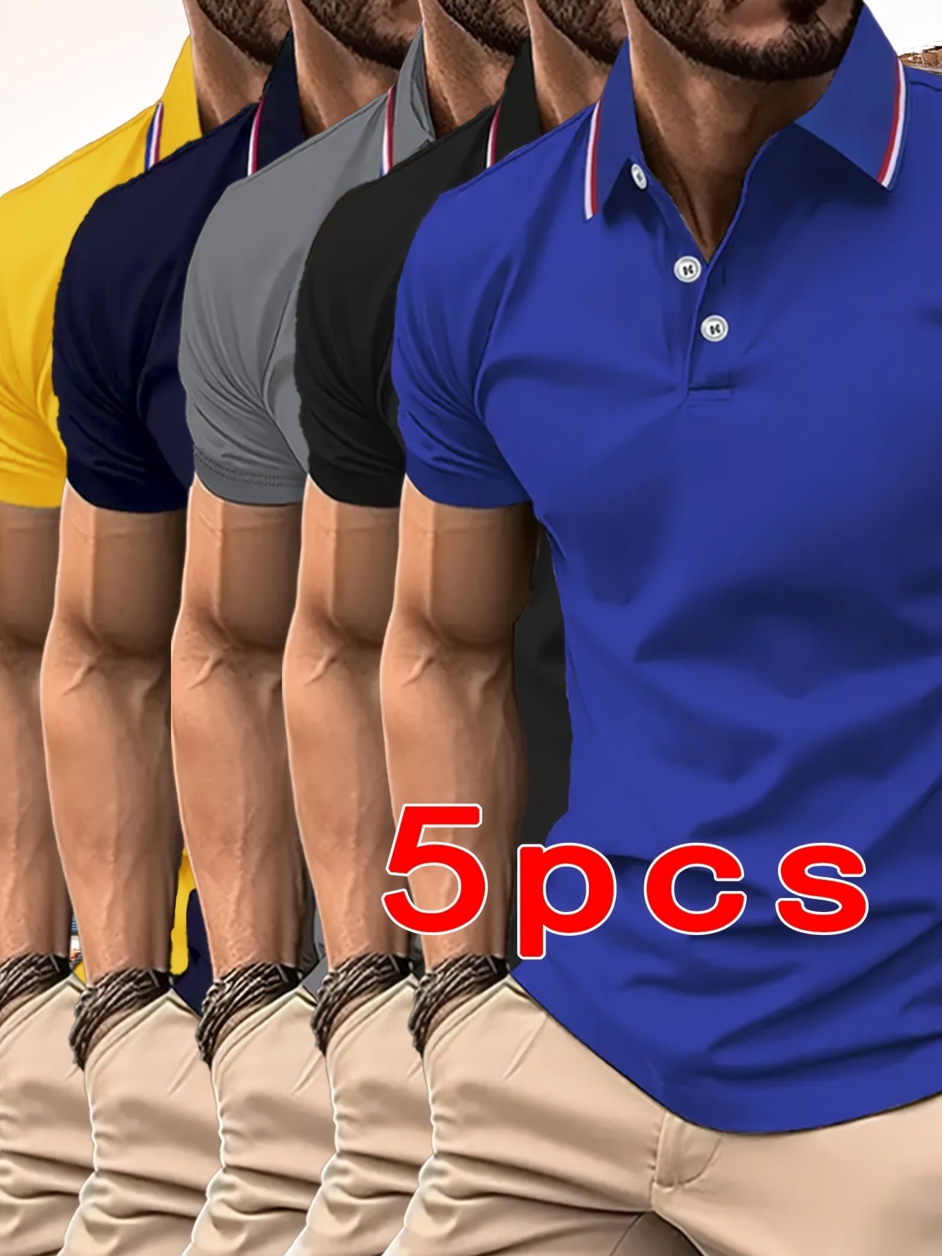 Mens Breathable Sport Polo Cool Summer Style