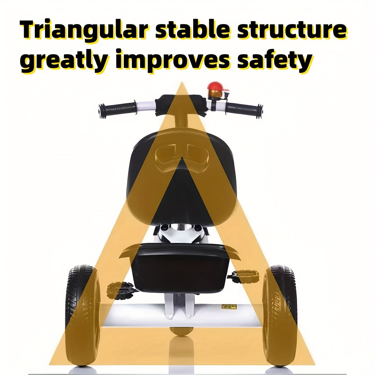 3-Wheel Kids Red Tricycle Stainless Steel Bike