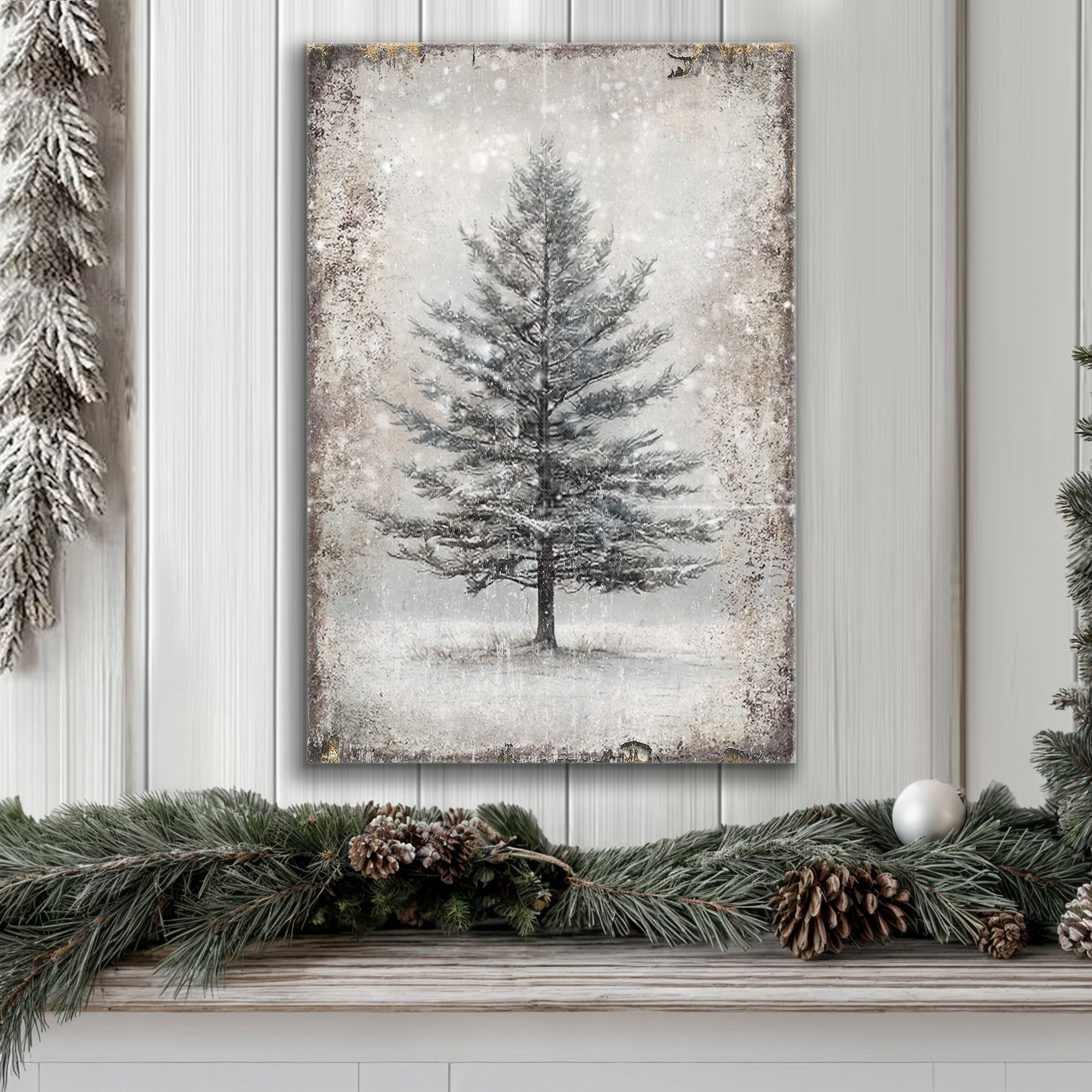 Vintage Christmas Tree Wall Art II