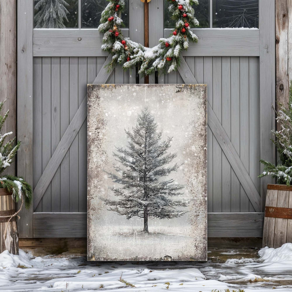 Vintage Christmas Tree Wall Art II