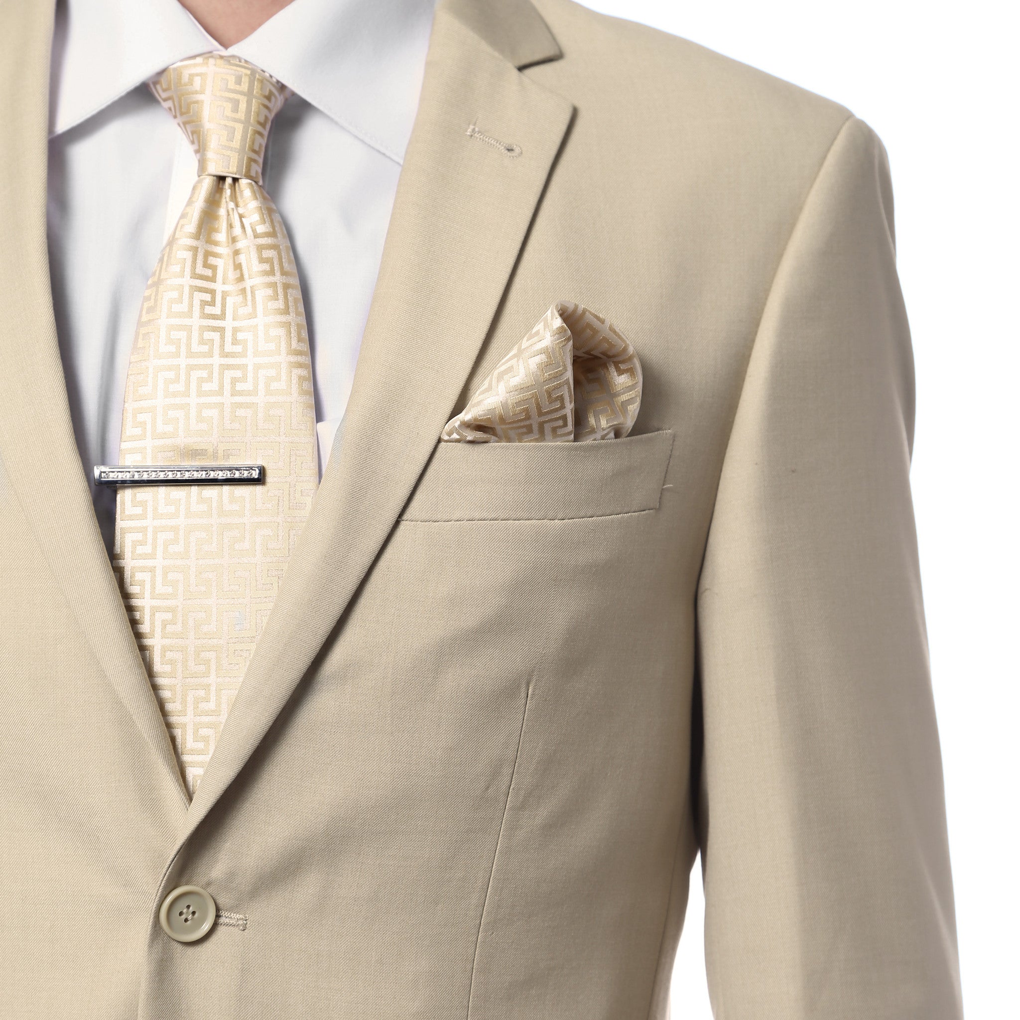 FS22 Mens Tan Regular Fit 2pc Suit