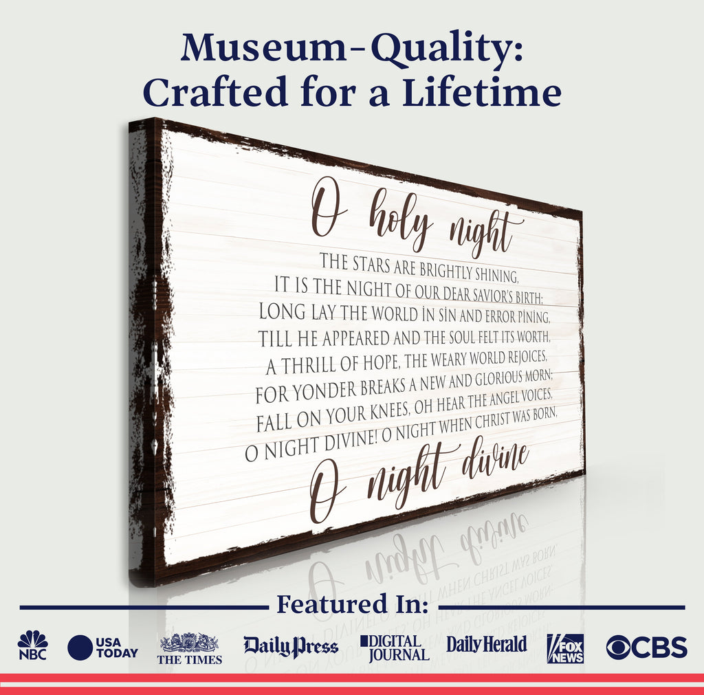 O Holy Night Christmas Sign II