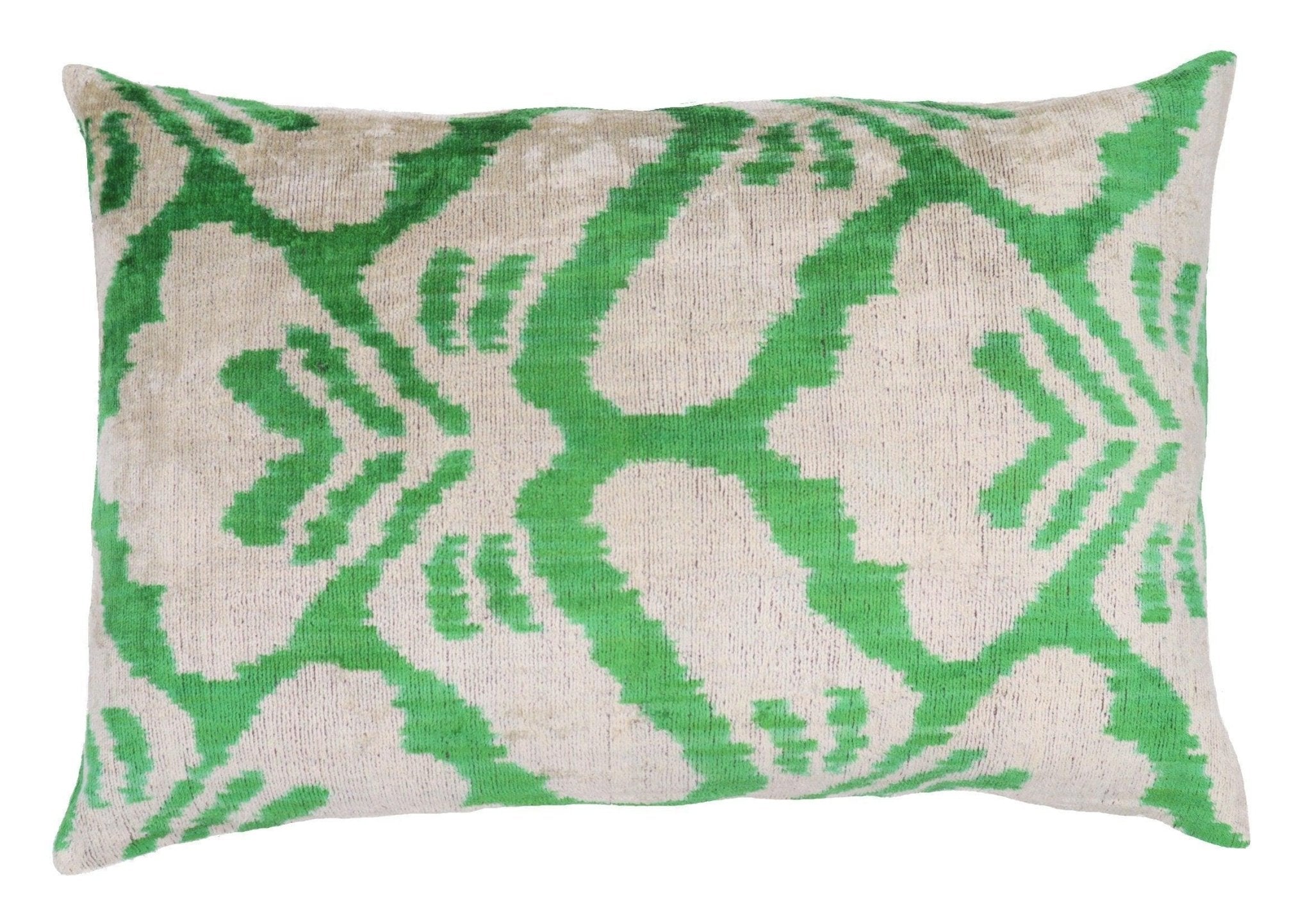 Canvello Handmade Green Velvet Throw Pillows - 16x24
