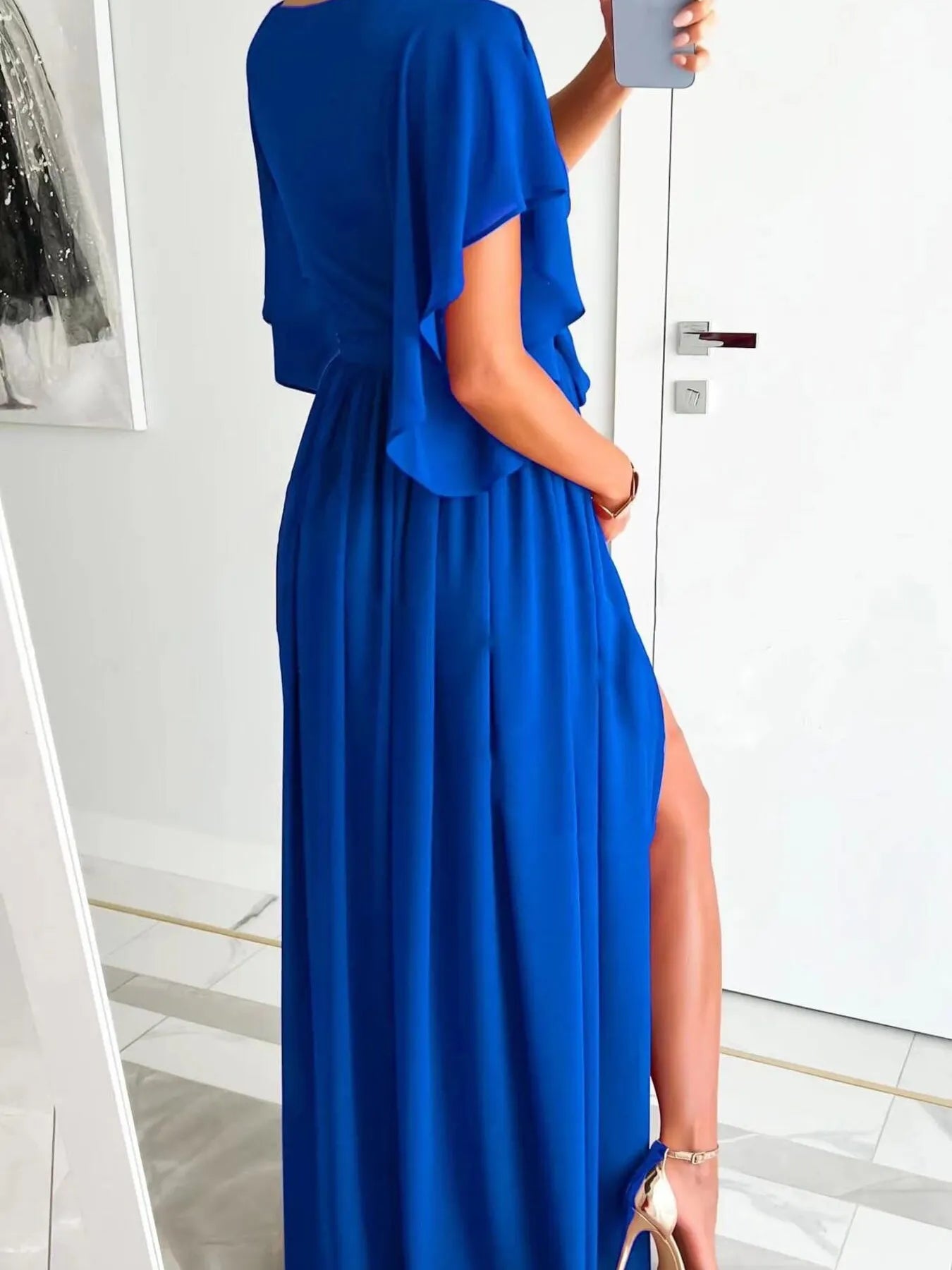 Effortlessly Elegant Flutter Wrap Maxi Dress